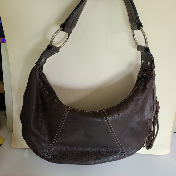 Worthington Dark Brown Genuine Leather Purse / Shoulder Bag - Picture 2 of 5